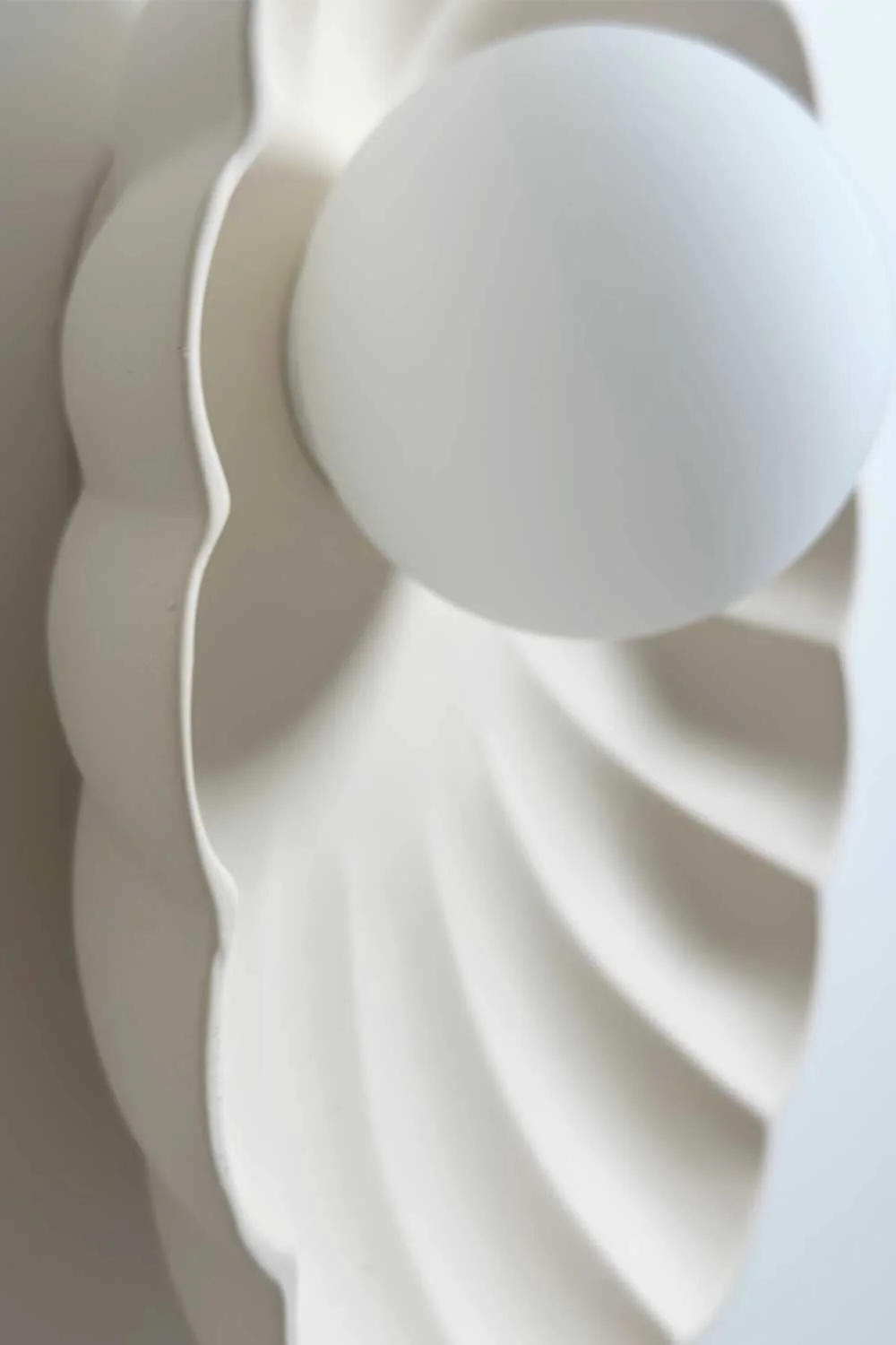 Ceramic Wall Oyster Sconce Light / Bone - Image 4