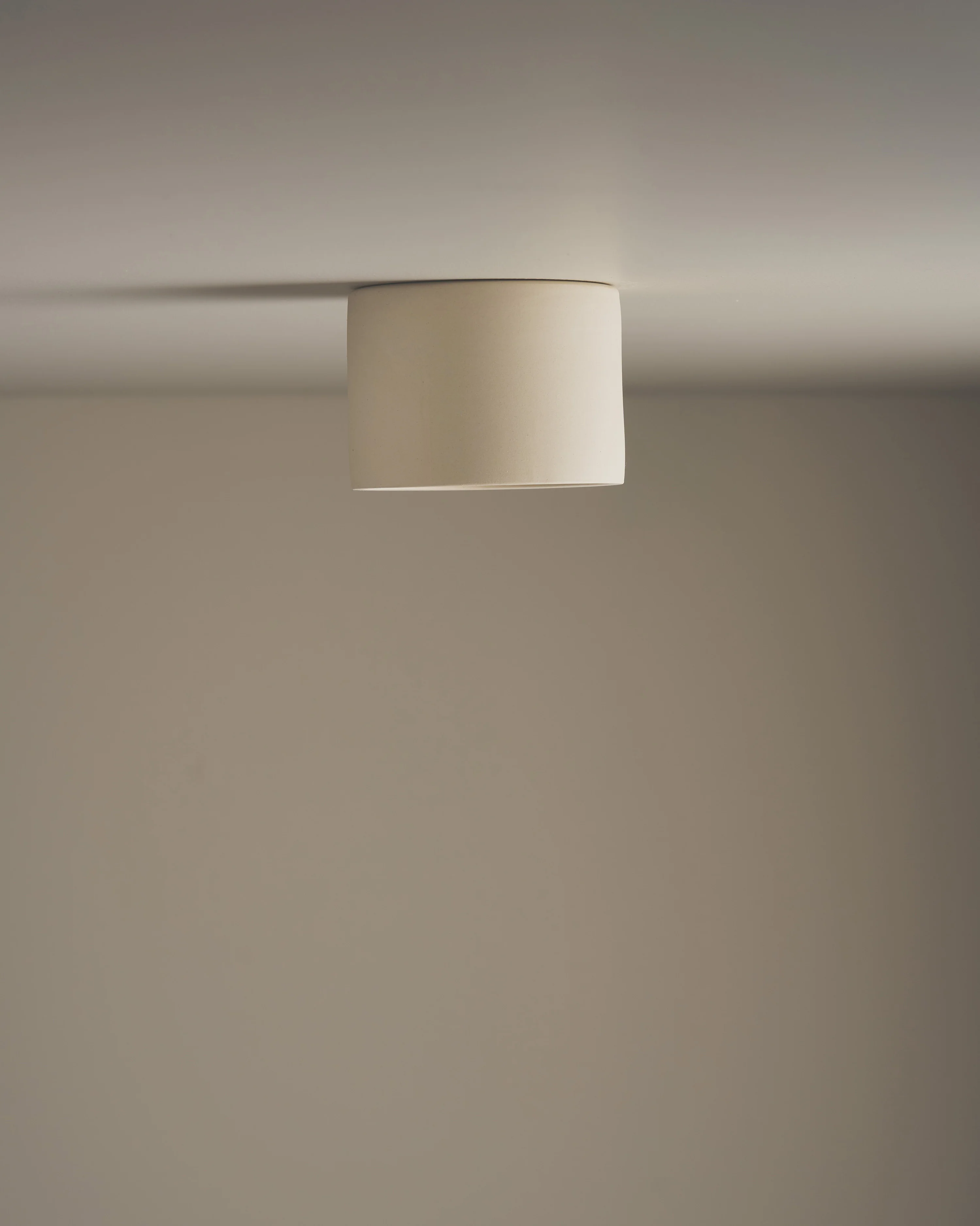 Short Cylinder Ceiling Light / Bone