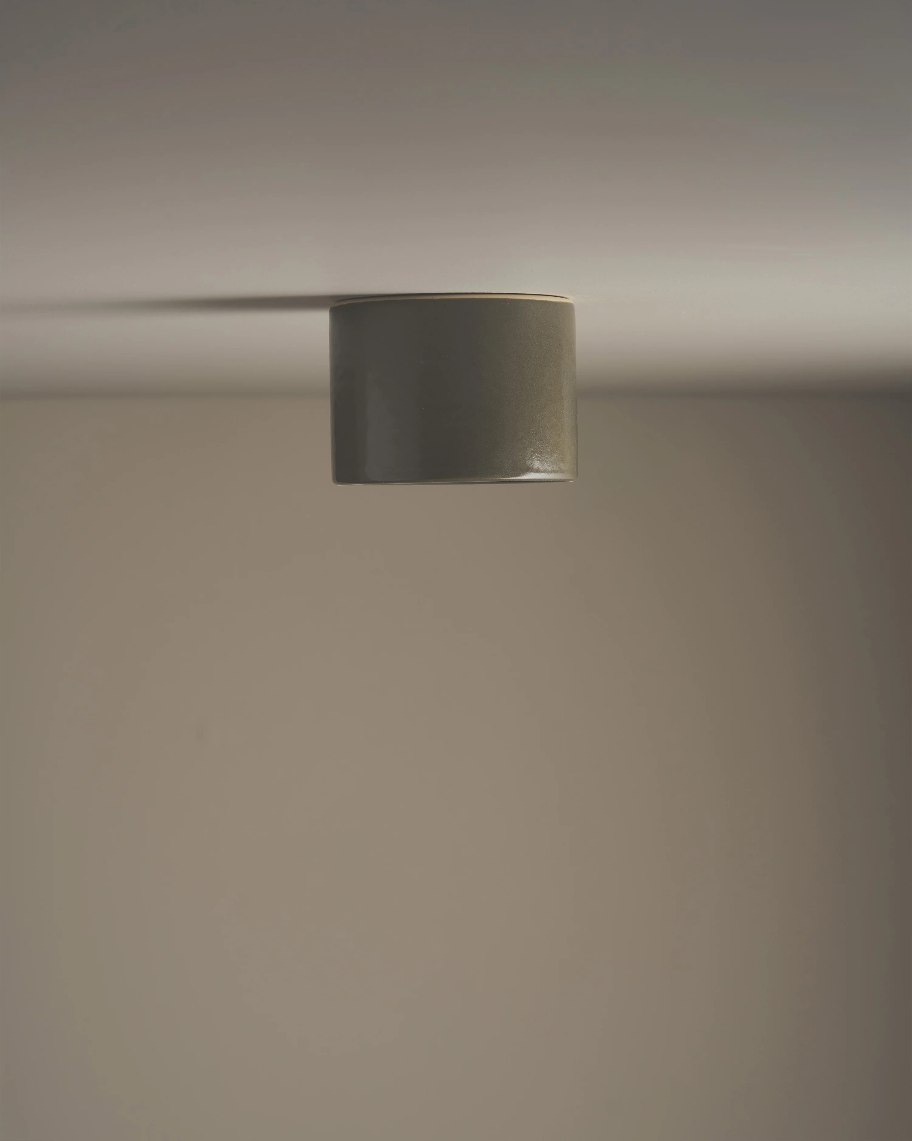Short Cylinder Ceiling Light / Olive