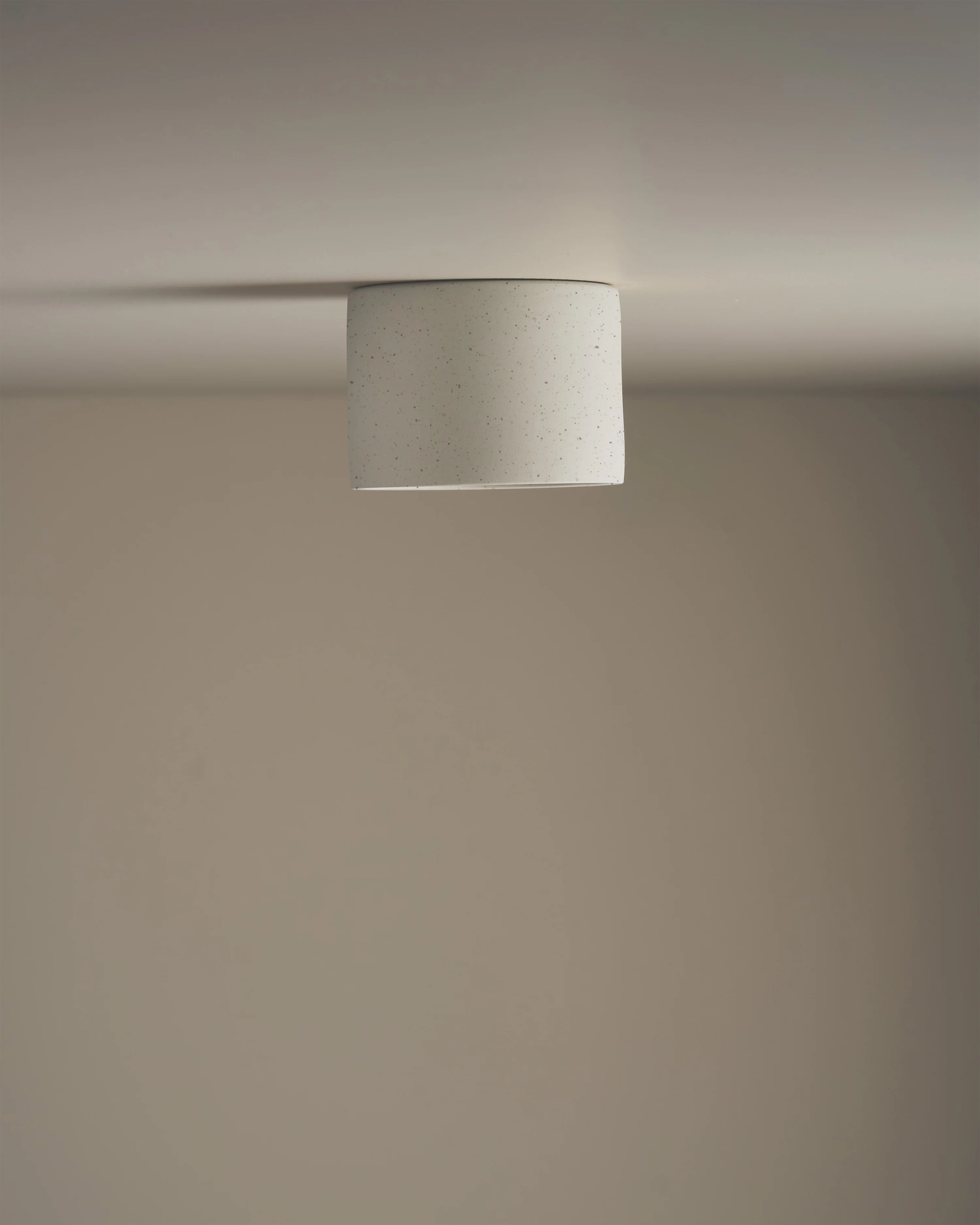 Short Cylinder Ceiling Light / Stone
