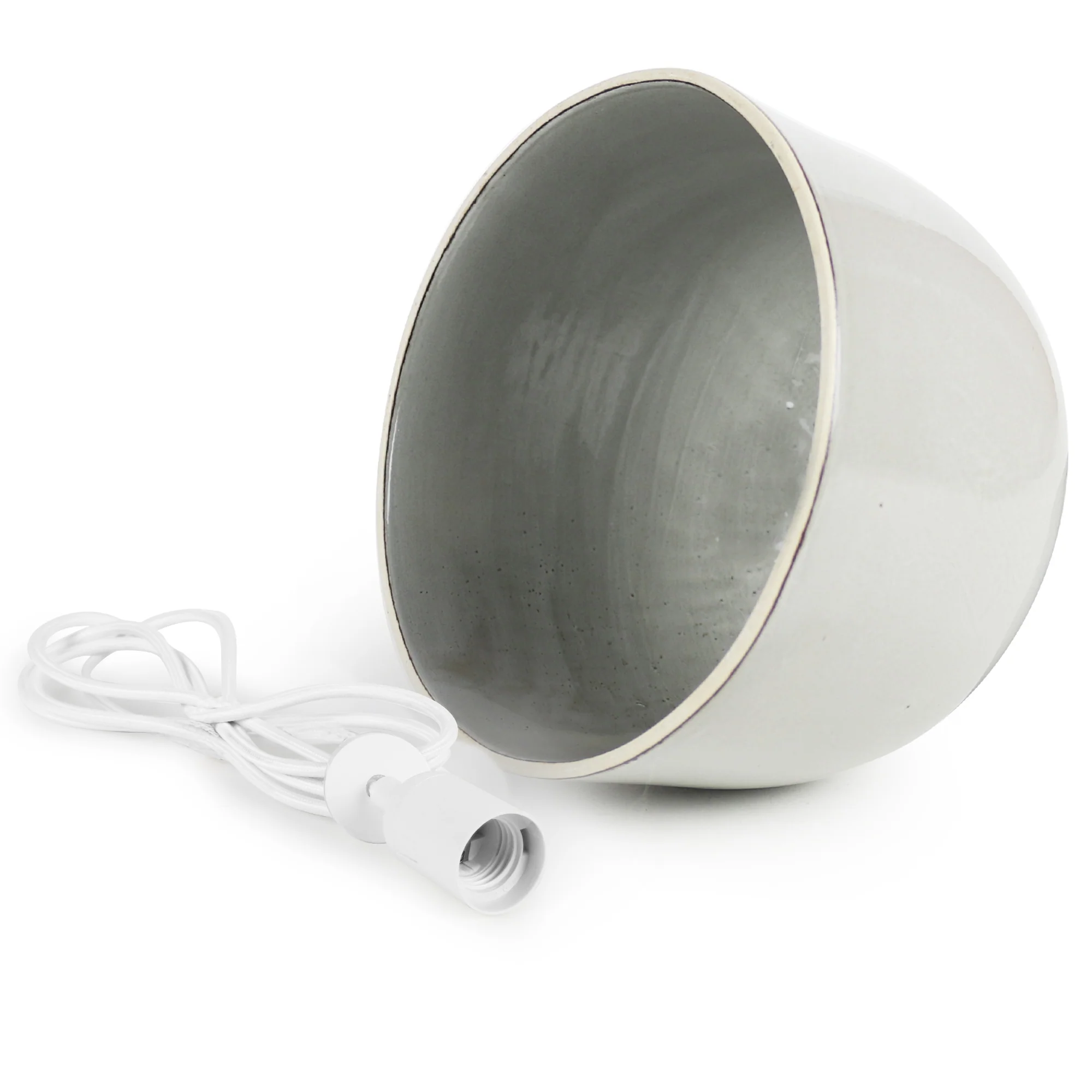 Small Ceramic Pendant Bell Light / Saltbush - Image 6