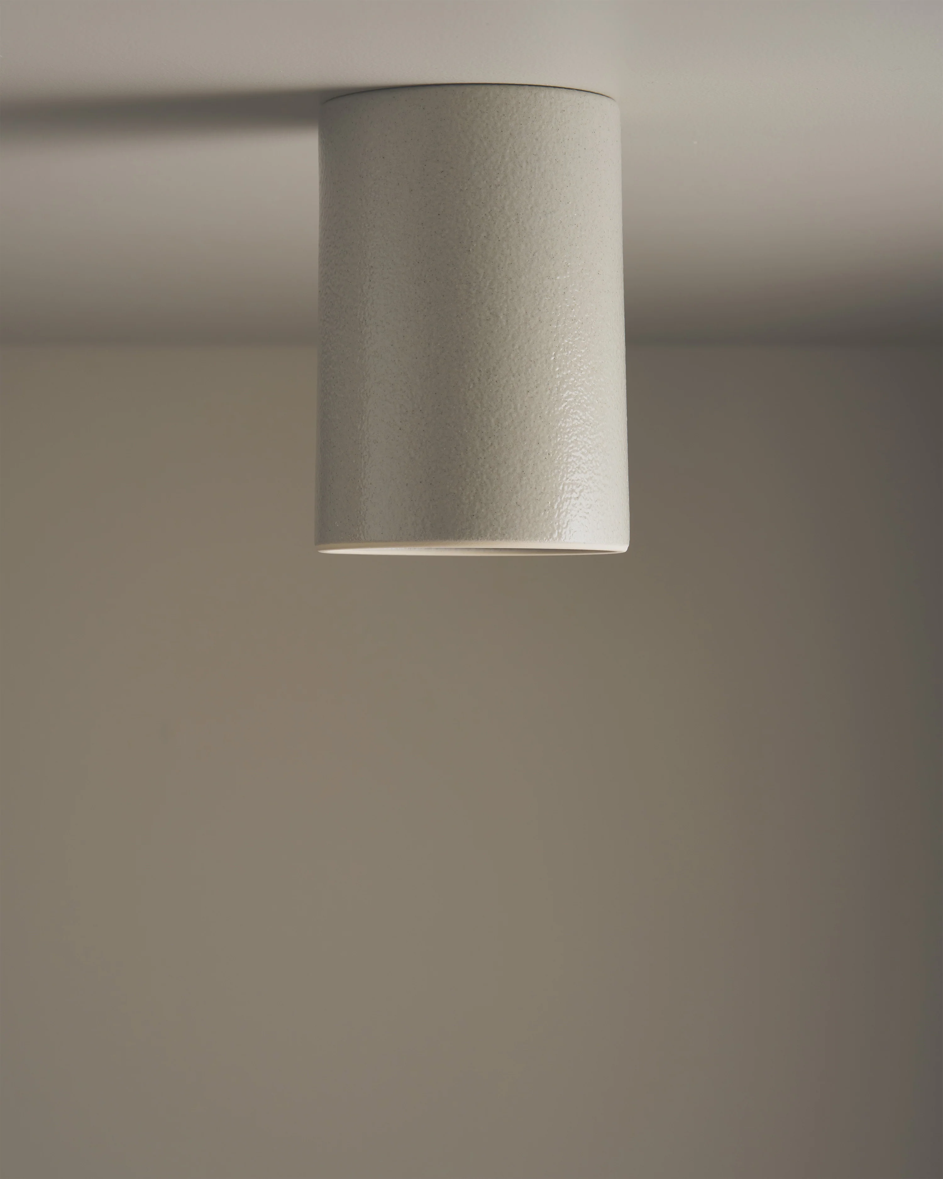 Tall Cylinder Ceiling Light / Shale